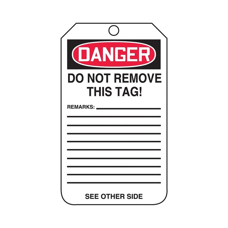 Accuform Signs, Safety Tag,Danger Out of Service & Std Back,25/Pk,Pf-Cardstock - Image 2